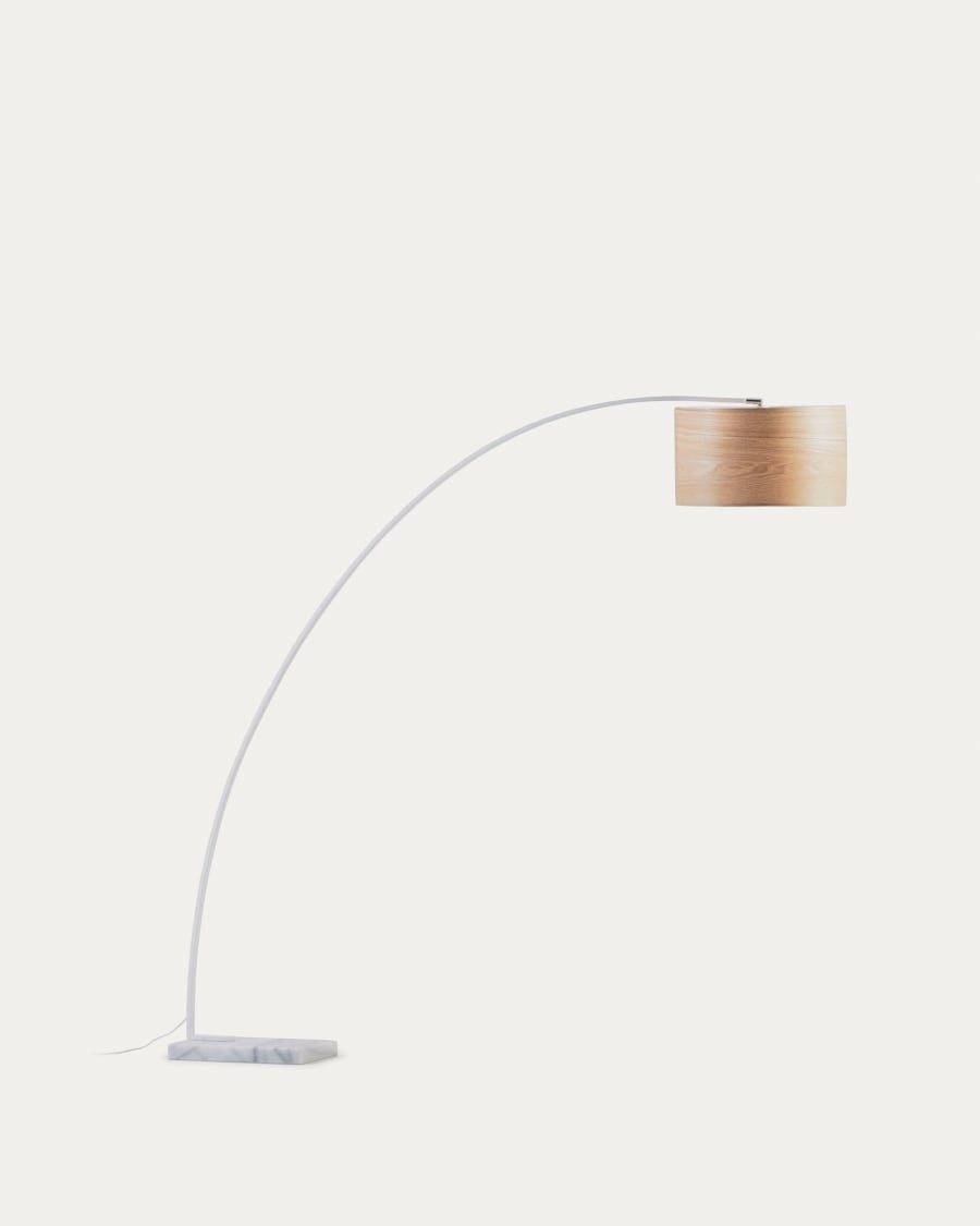 Japandi gebogen vloerlamp