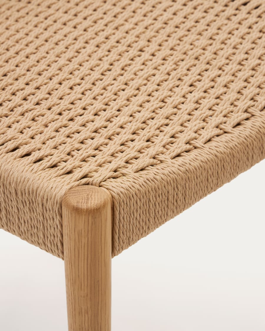 Japandi stoel van hout en touw