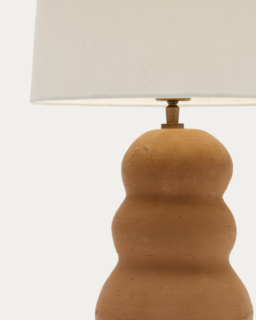 Japandi terracotta tafellamp