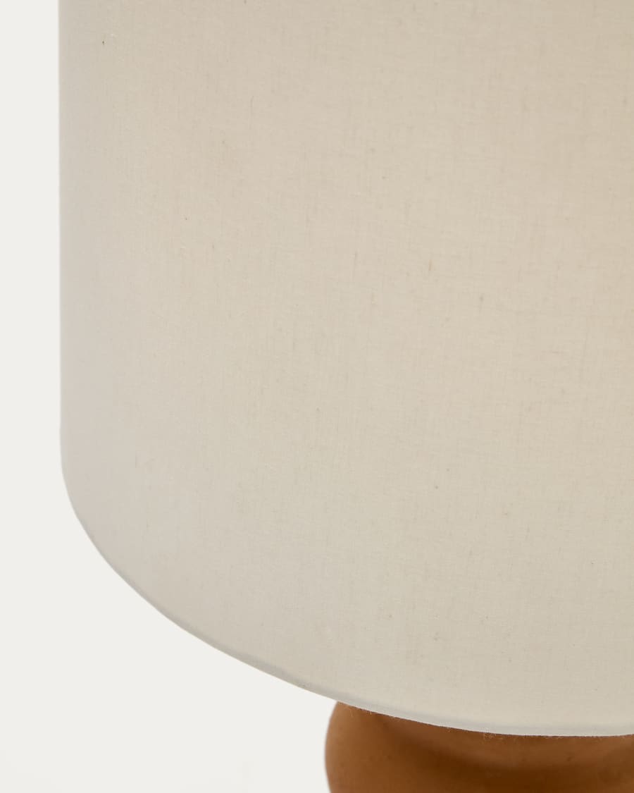Japandi terracotta tafellamp