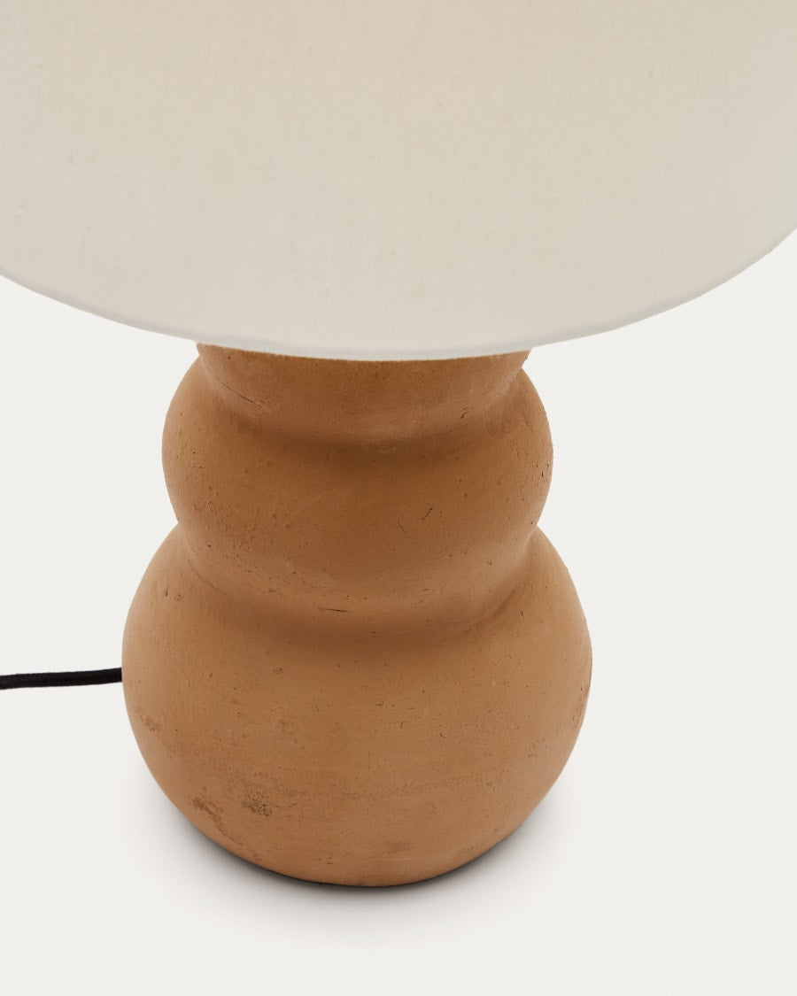 Japandi terracotta tafellamp