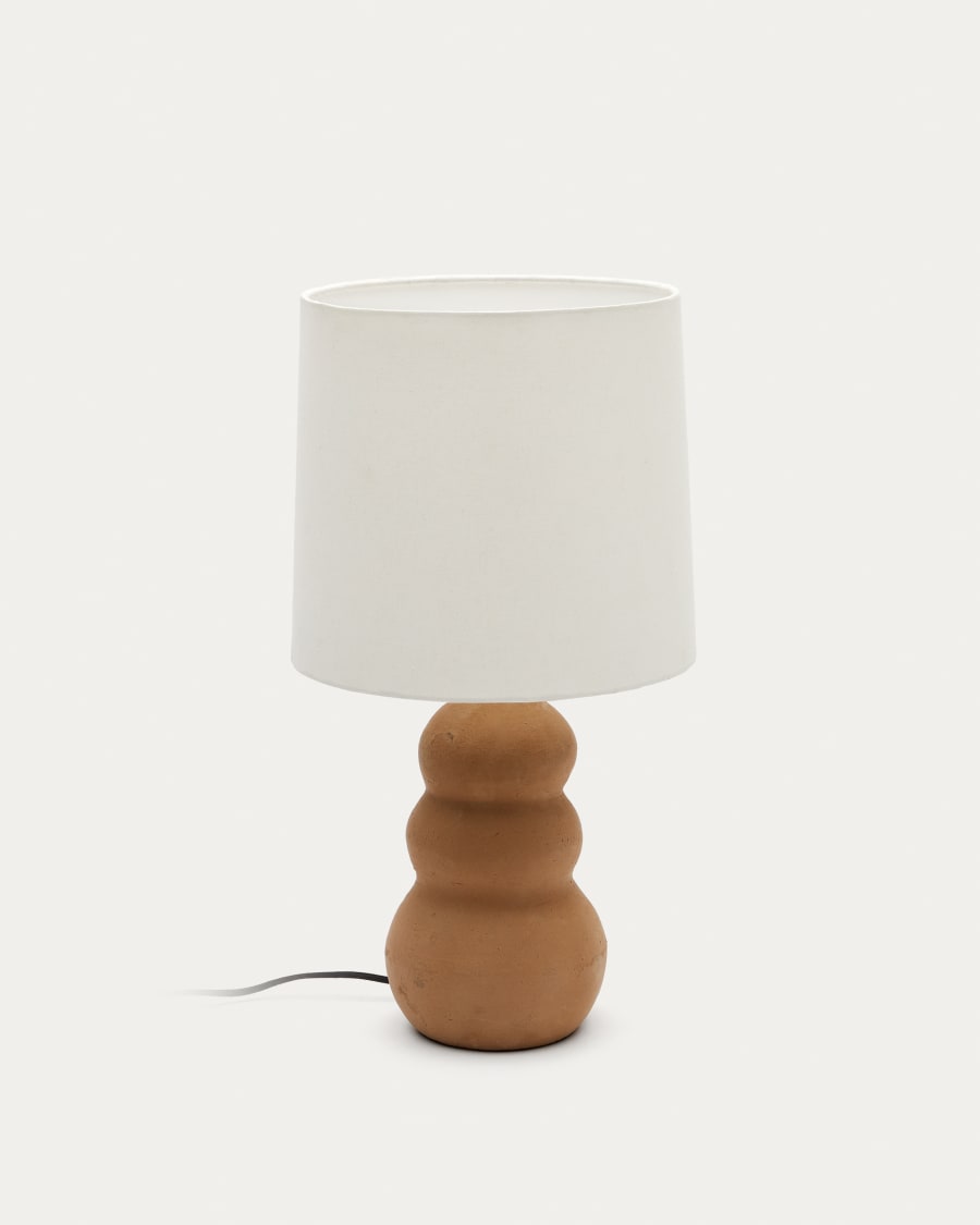 Japandi terracotta tafellamp