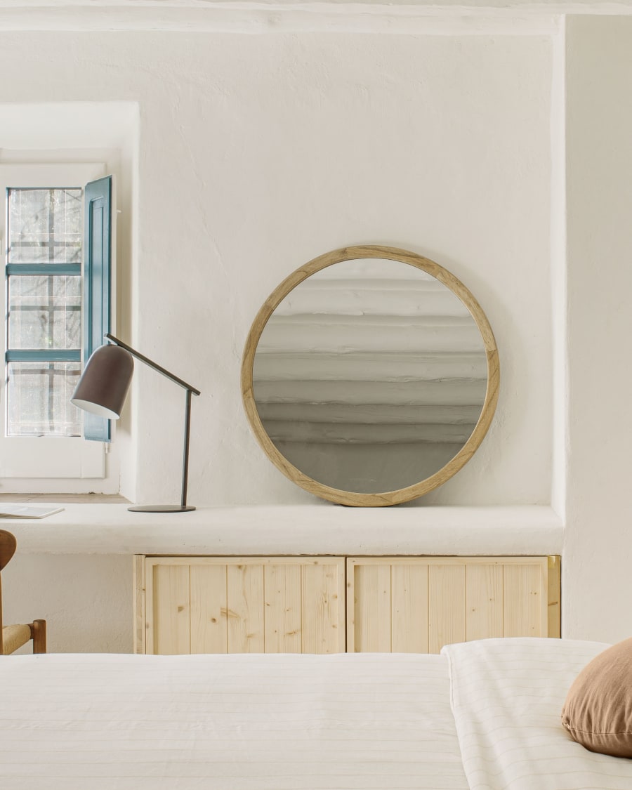 Ronde Japandi spiegel