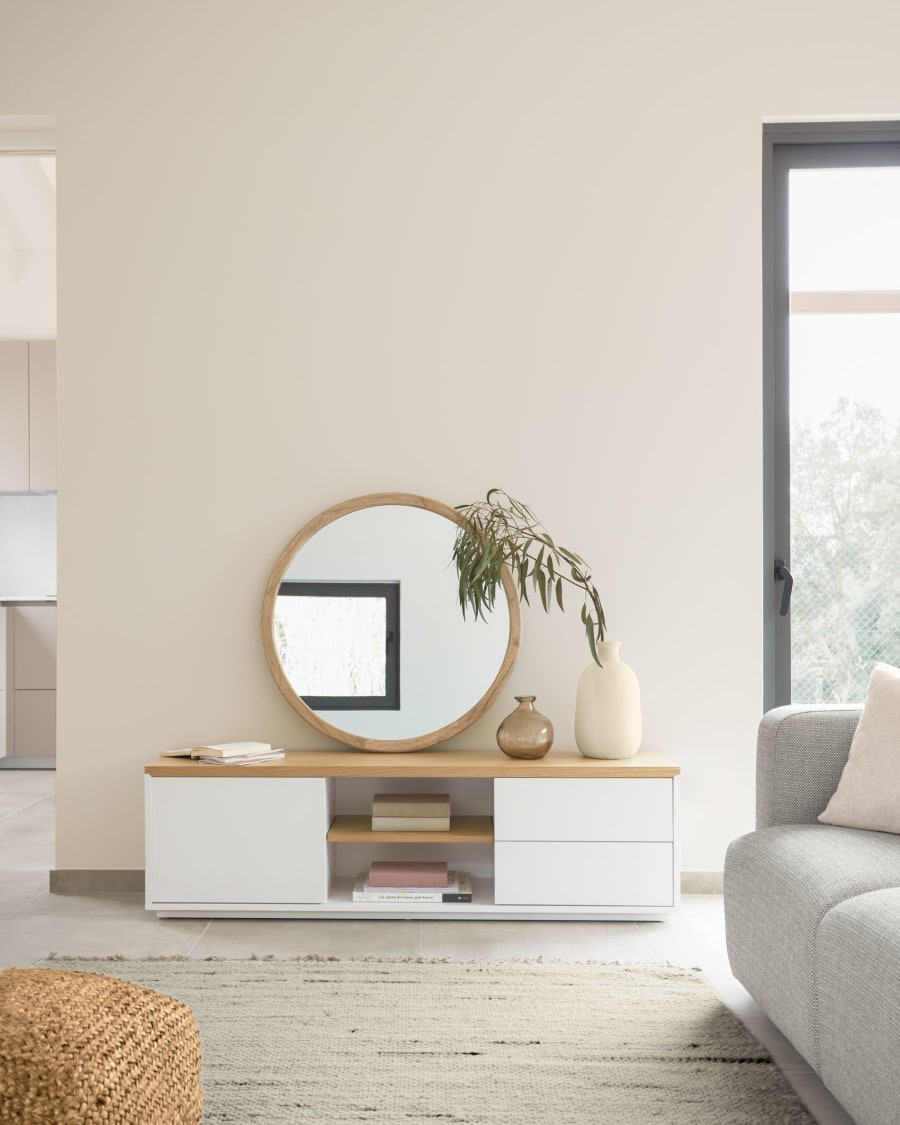 Ronde Japandi spiegel