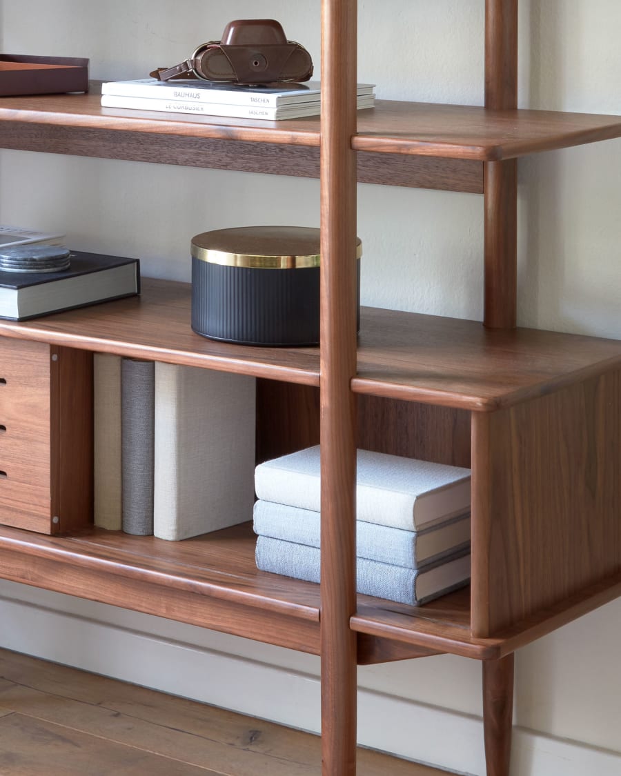 Japandi donkerhouten plank