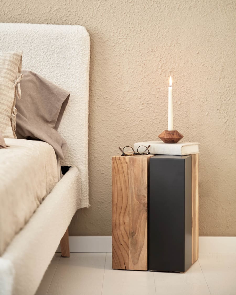 Japandi drijfhout nachtkastje