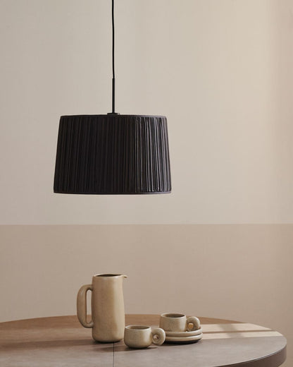 Zwarte Japandi hanglamp