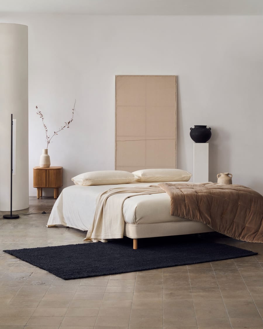 Japandi houten nachtkastje