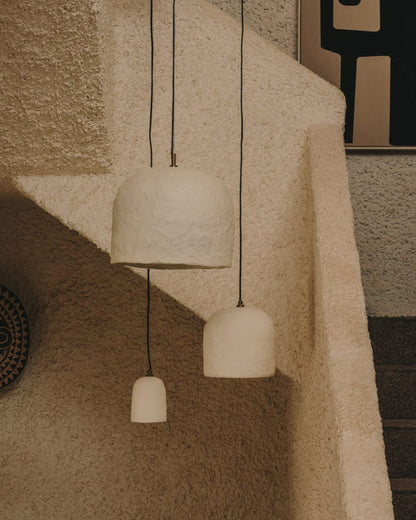 Witte Japandi hanglamp