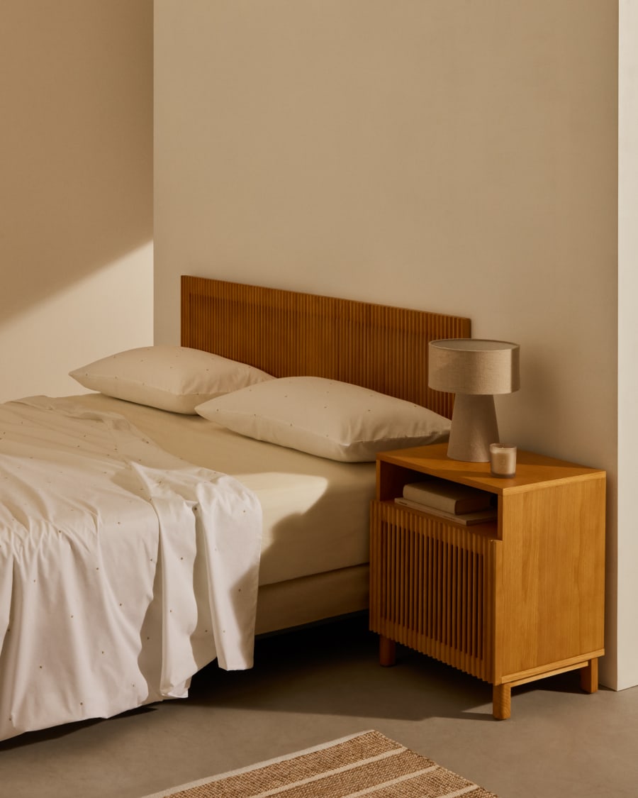 Japandi Lichthouten nachtkastje