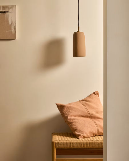 Japandi terracotta hanglamp