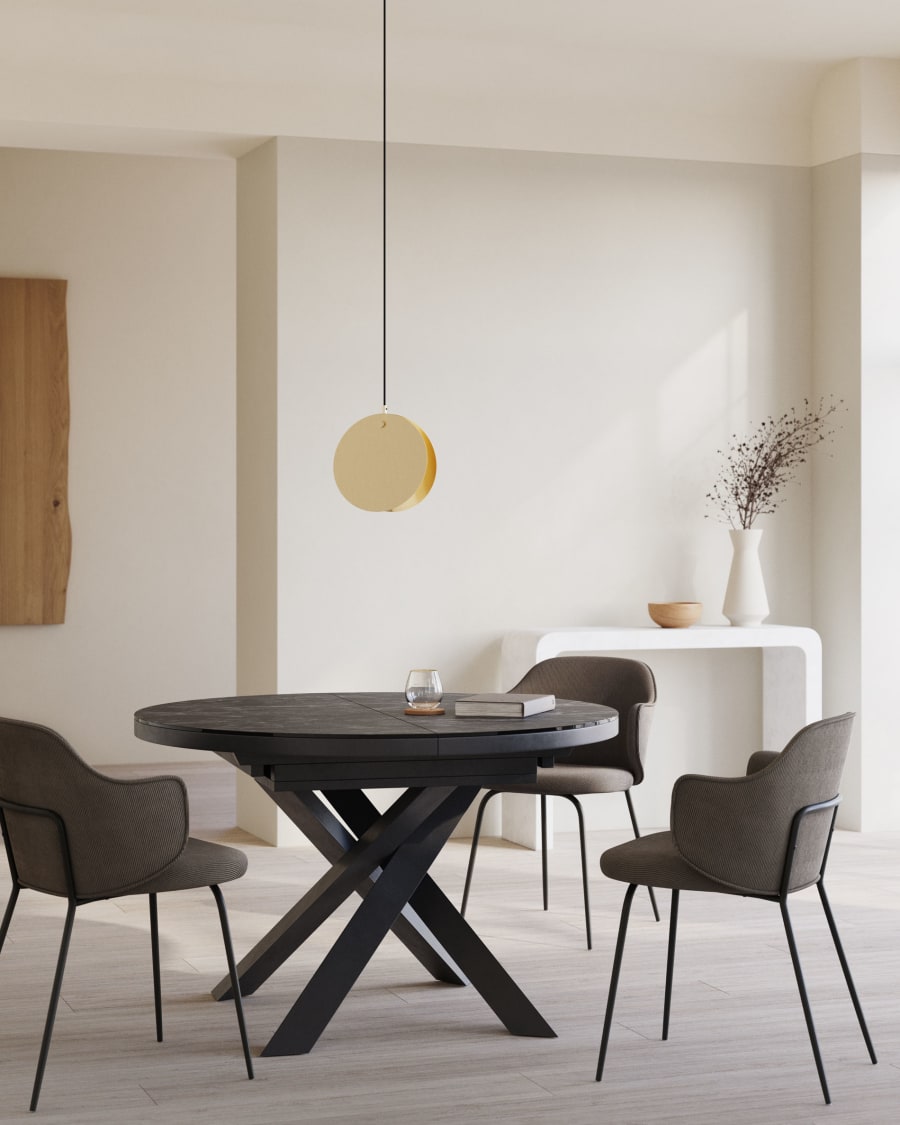 Japandi messing hanglamp