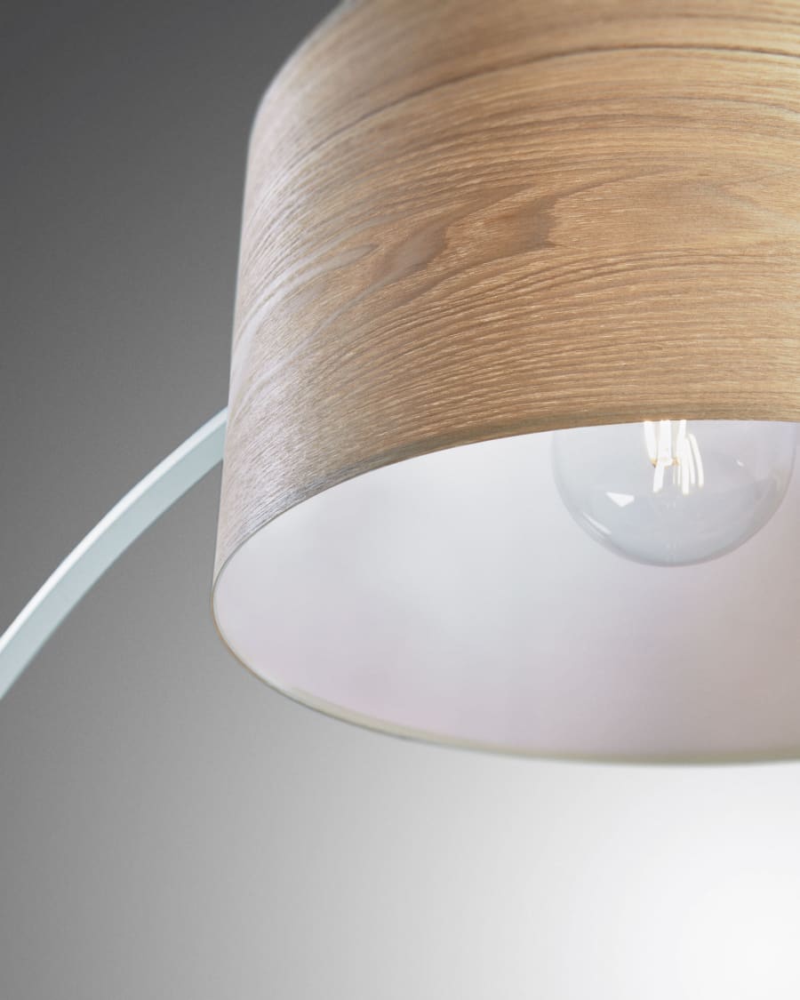 Japandi gebogen vloerlamp