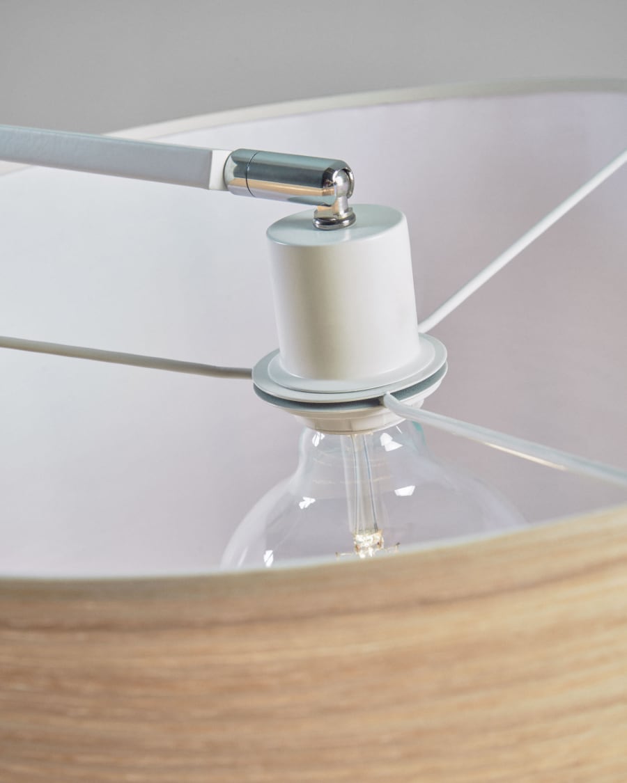 Japandi gebogen vloerlamp