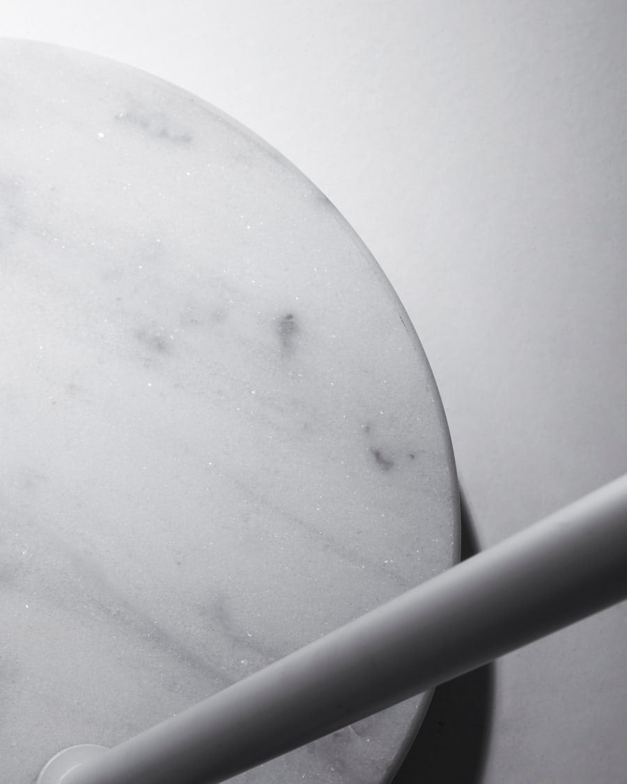 Witte Japandi-vloerlamp