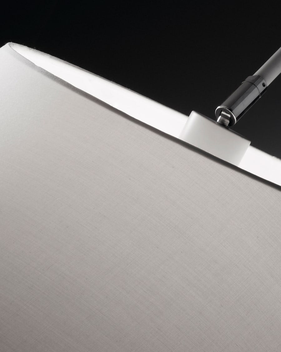 Witte Japandi-vloerlamp