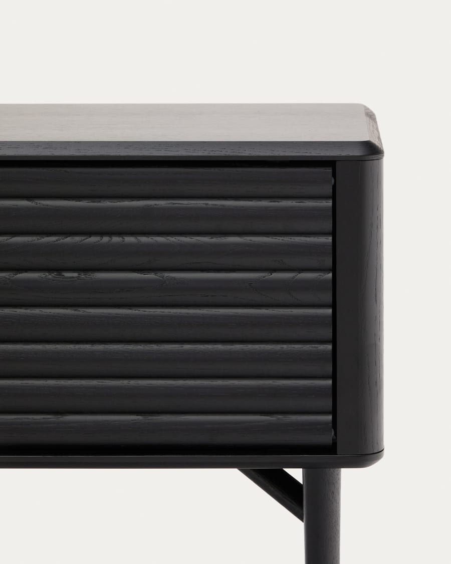 Zwarte Japandi tv-standaard