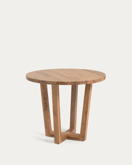 Ronde Japandi houten tafel