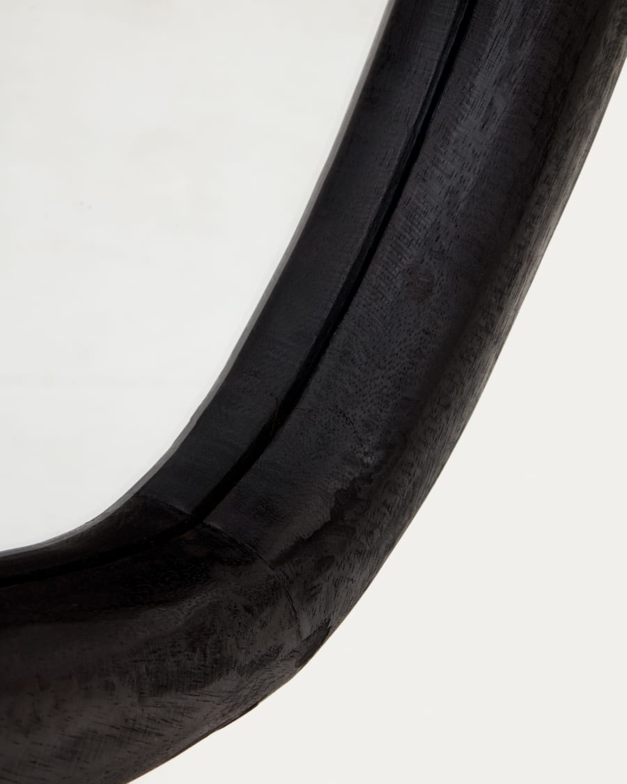 Zwarte Japandi spiegel