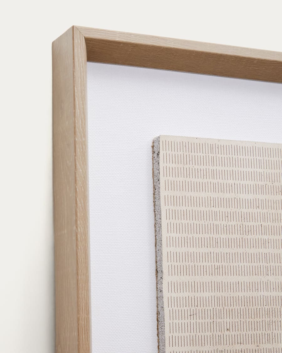 Japandi Schilderij met bruine strepen