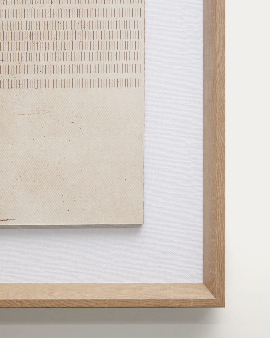 Japandi Schilderij met bruine strepen