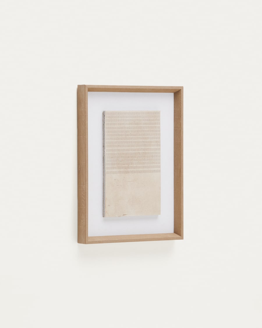 Japandi Schilderij met bruine strepen