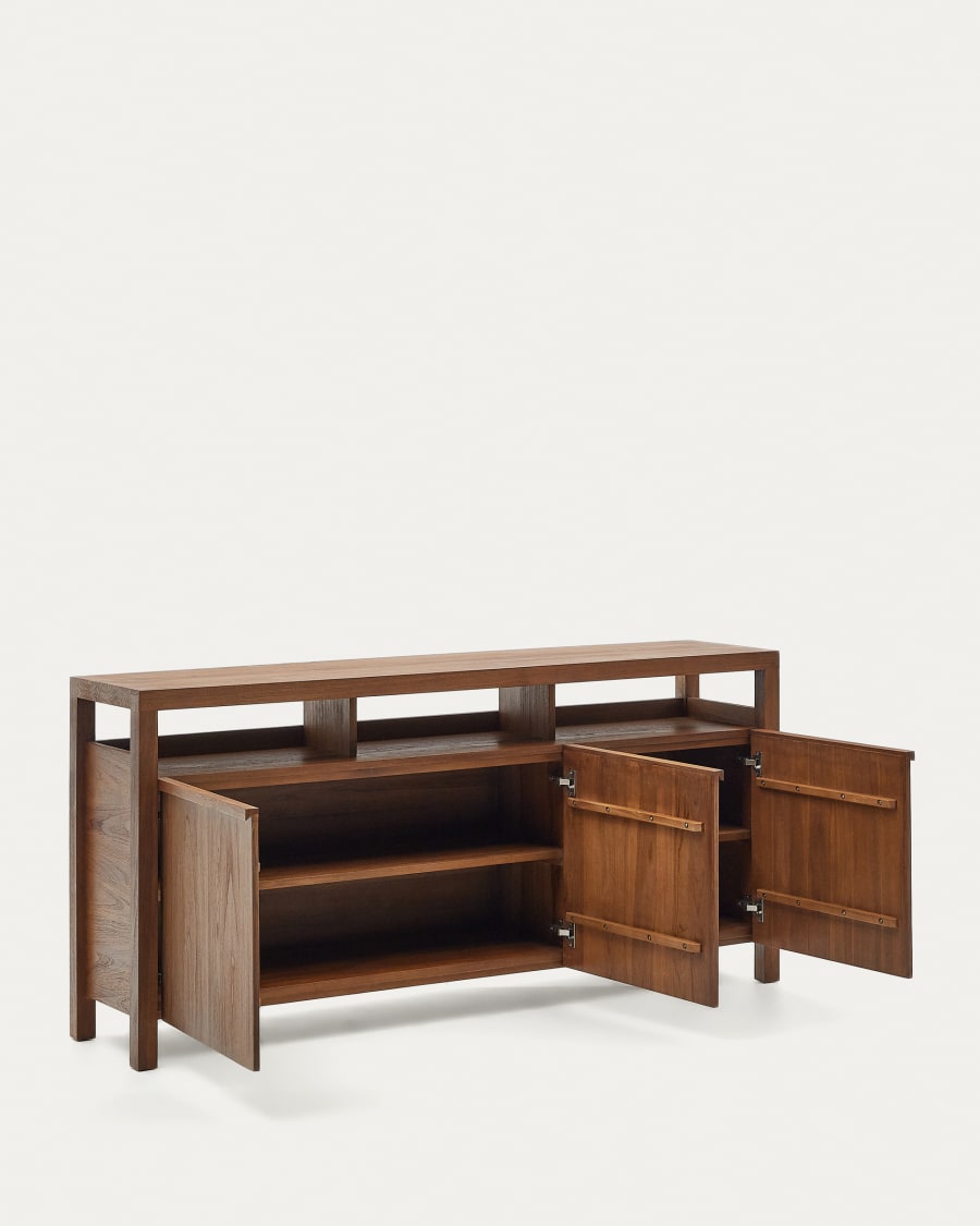 Japandi bruin houten dressoir