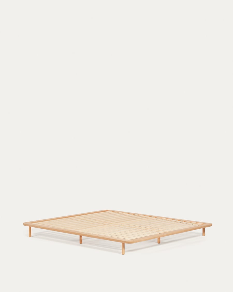 Japandi essenhouten bedframe