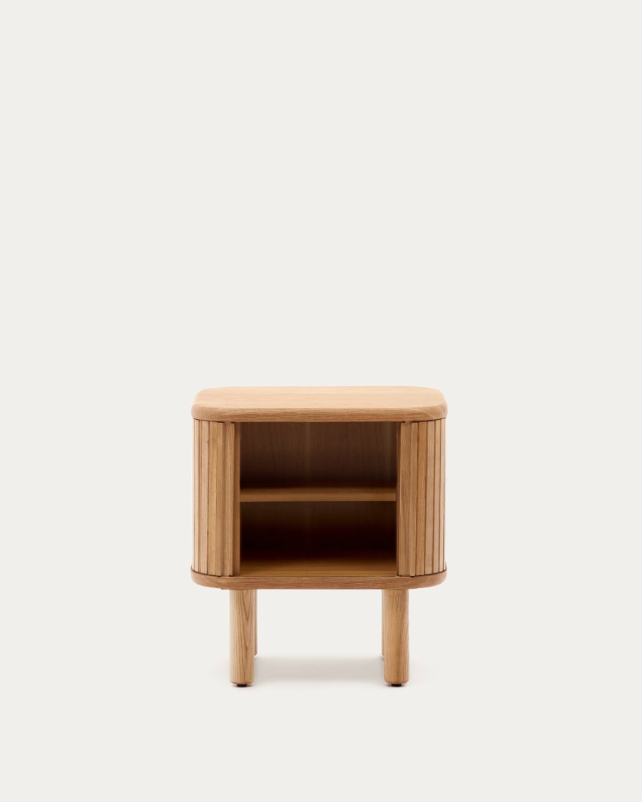 Japandi houten nachtkastje