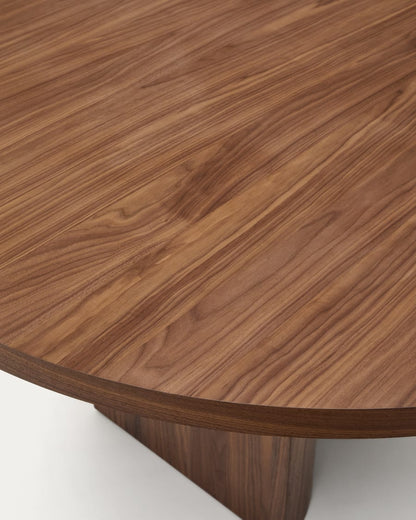 Ronde Japandi Bruin Houten Tafel