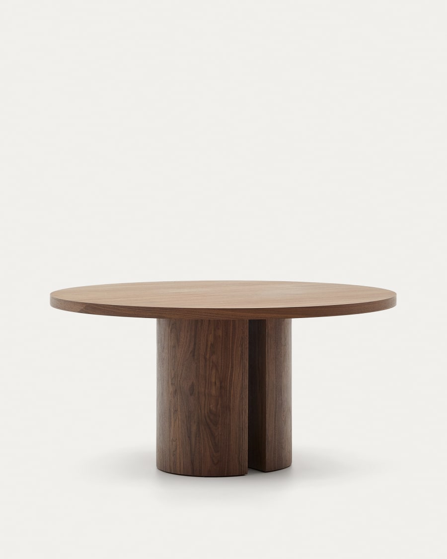 Ronde Japandi Bruin Houten Tafel