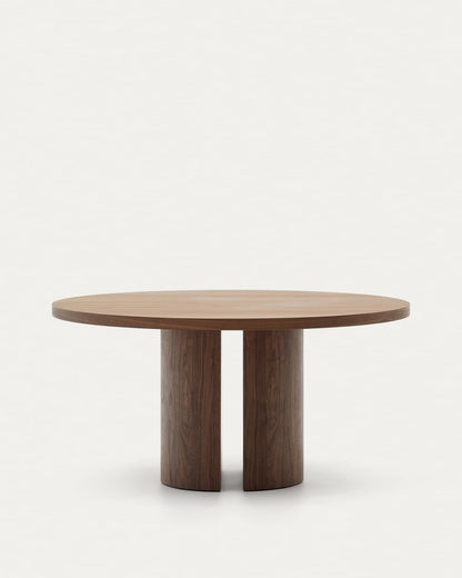 Ronde Japandi Bruin Houten Tafel