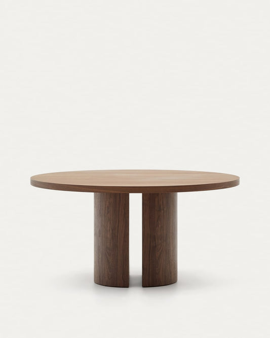 Ronde Japandi Bruin Houten Tafel