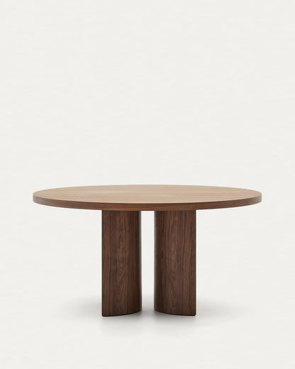 Ronde Japandi Bruin Houten Tafel